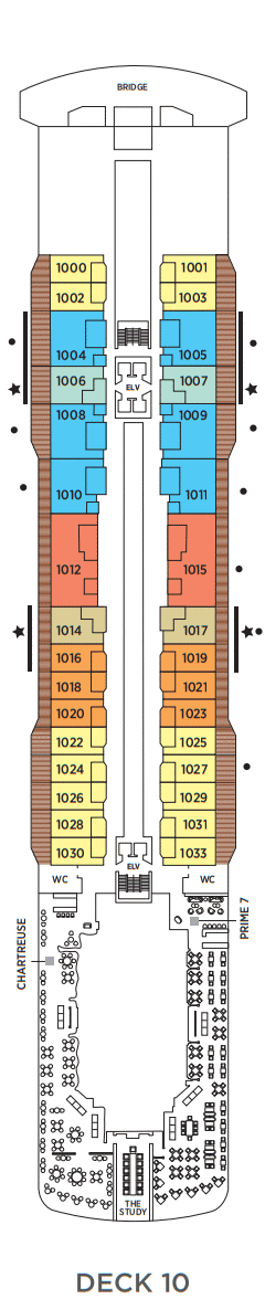 Deckplan Deck 10 – Seven Seas Grandeur
