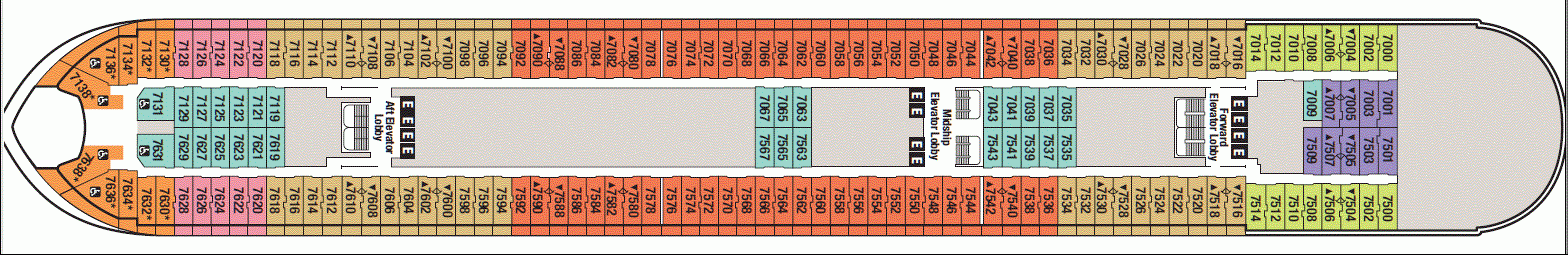 Deckplan Deck 7 – Disney Wonder