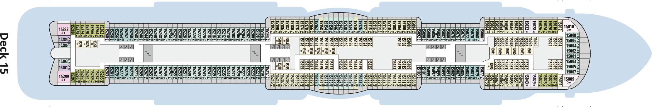 Deckplan Deck 15 – AIDAcosma