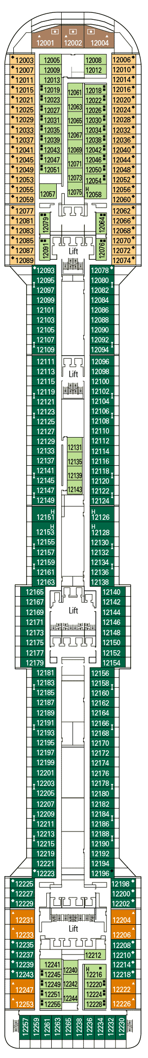 Deckplan De Chirico Deck – MSC Splendida