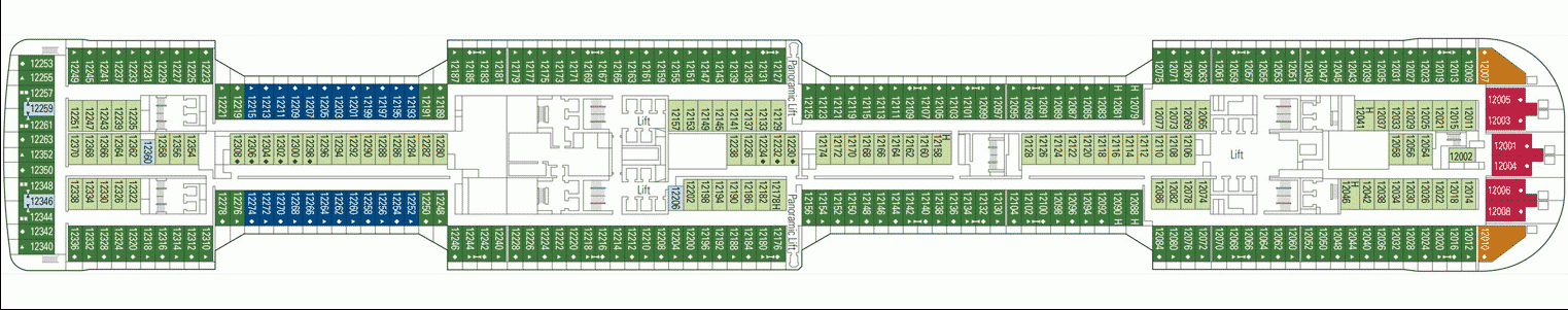 Deckplan Deck 12 - Grand Canyon – MSC Meraviglia