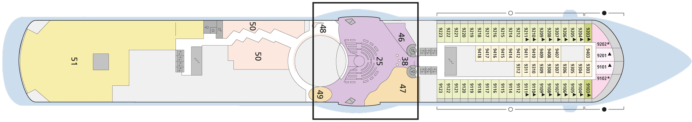 Deckplan Deck 9 – AIDAmar