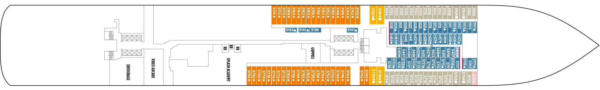 Deckplan Deck 5 – Norwegian Encore