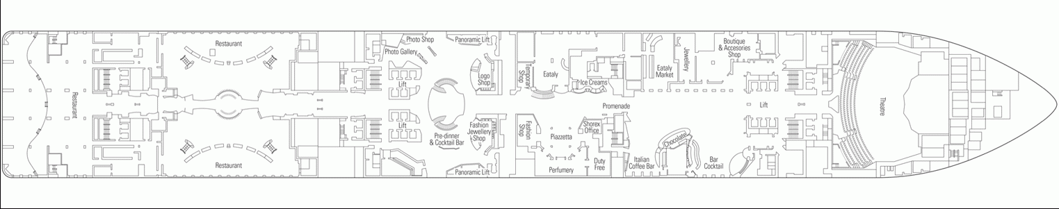 Deckplan Deck 6 - Petra – MSC Meraviglia