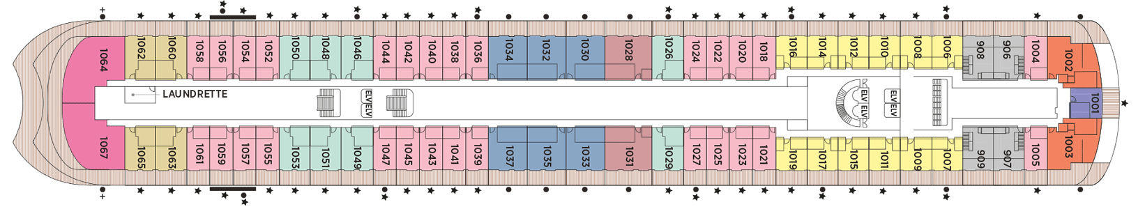 Deckplan Deck 10 – Seven Seas Prestige
