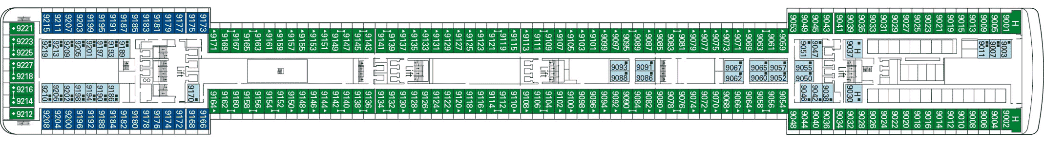 Deckplan Deck 9 - Intermezzo – MSC Musica