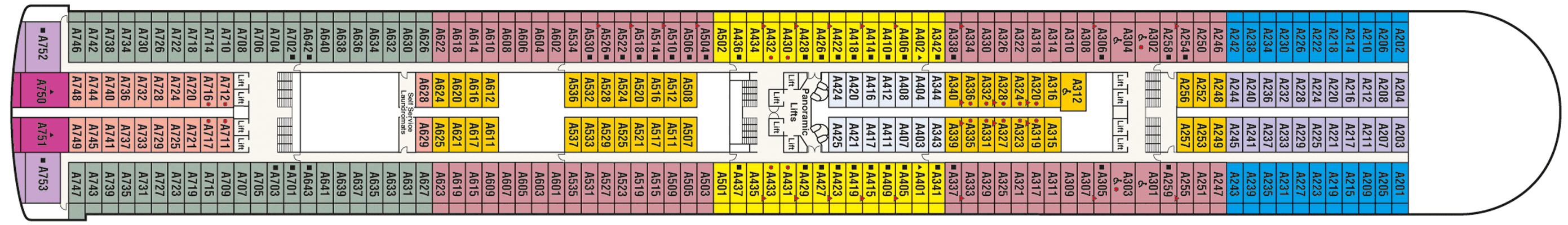 Deckplan Deck 12 Aloha – Emerald Princess