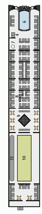 Deckplan Sonnendeck – A-Rosa Silva