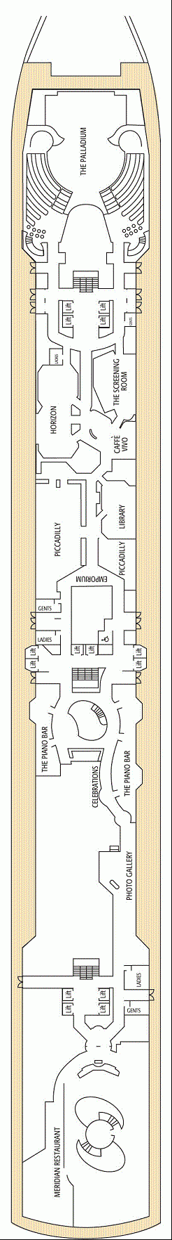 Deckplan Prom Deck – Arcadia