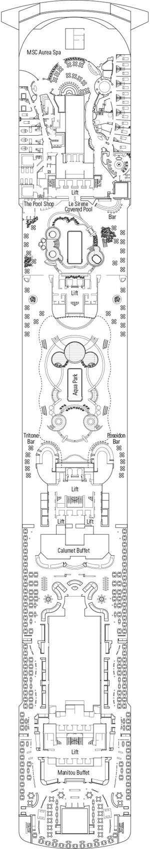 Deckplan Deck 14 Afrodite – MSC Divina
