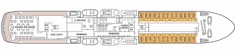 Deckplan Deck 6 – Paul Gauguin