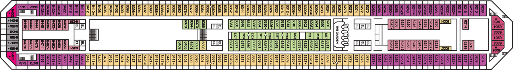 Deckplan Upper Deck – Carnival Liberty