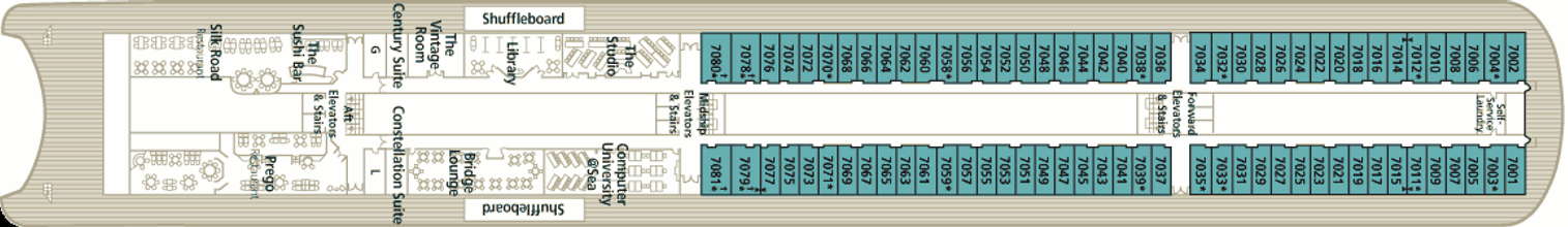 Deckplan Promenade Deck – Crystal Serenity