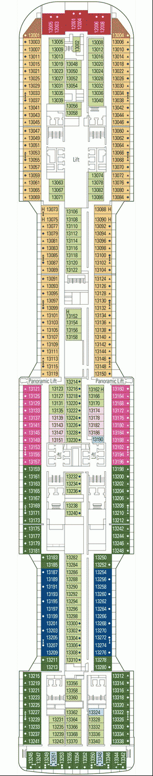Deckplan Deck 13 - Kilimanjaro – MSC Meraviglia
