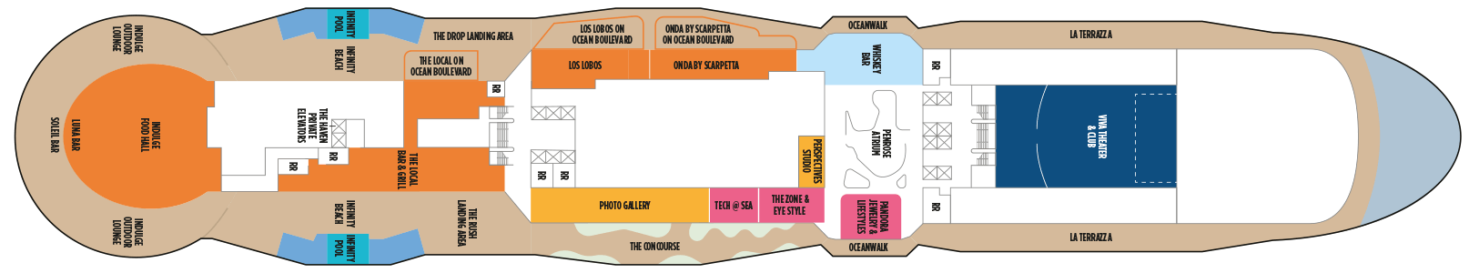 Deckplan Deck 8 – Norwegian Viva