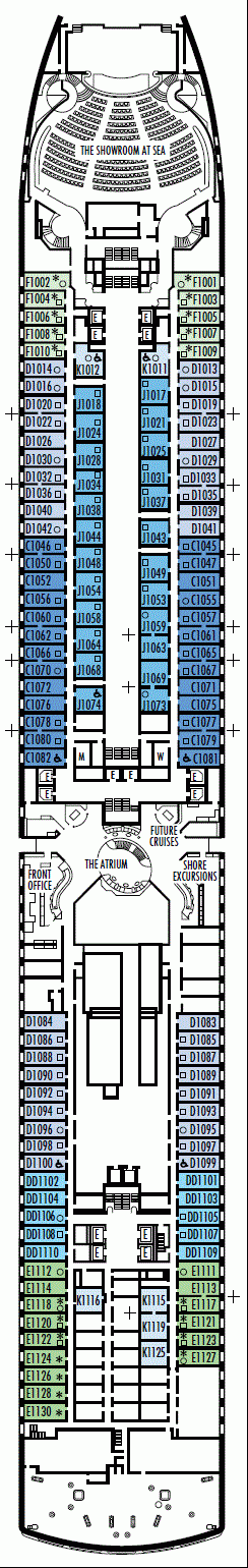 Deckplan Deck 1 - Main Deck – Nieuw Amsterdam