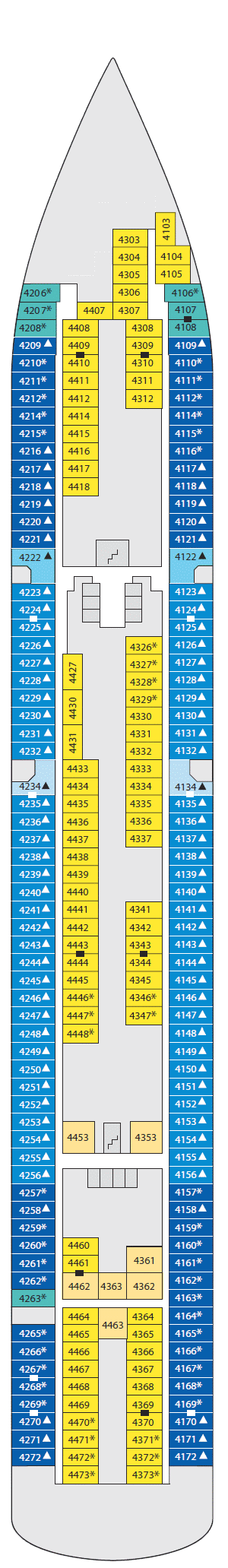 Deckplan Deck 4 – AIDAbella