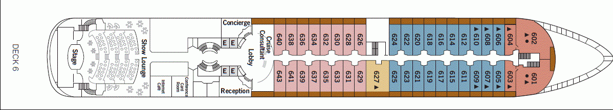 Deckplan Deck 6 – Silver Cloud