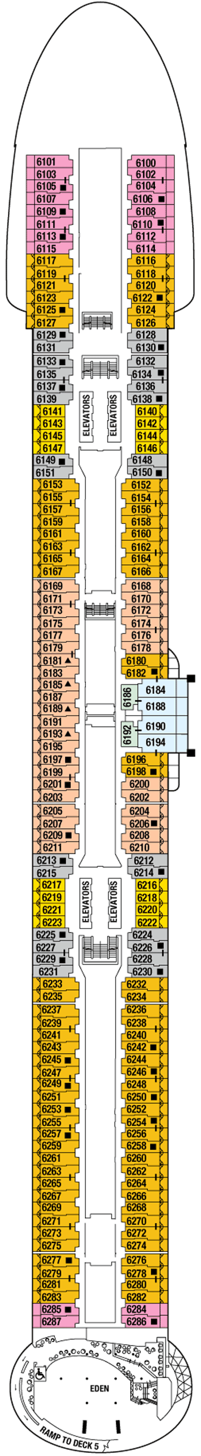 Deckplan Deck 06 – Celebrity Edge