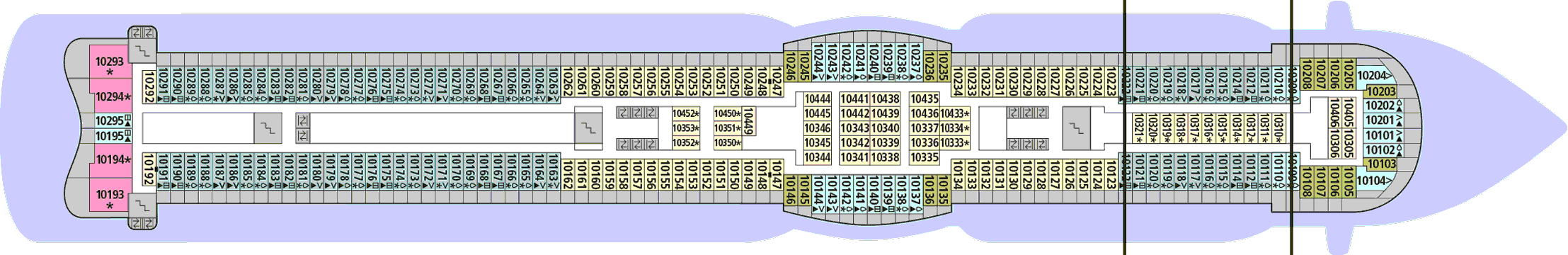 Deckplan Deck 10 – AIDAperla