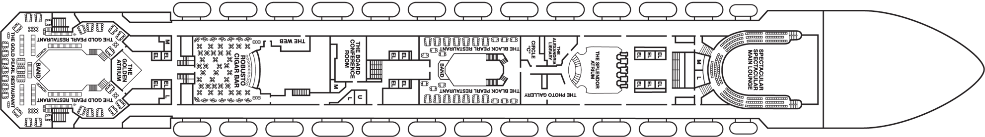 Deckplan Atlantic Deck – Carnival Splendor