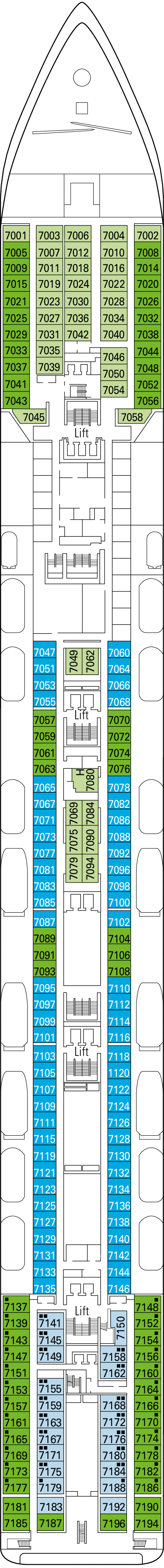 Deckplan Deck 7 - Rigoletto – MSC Opera