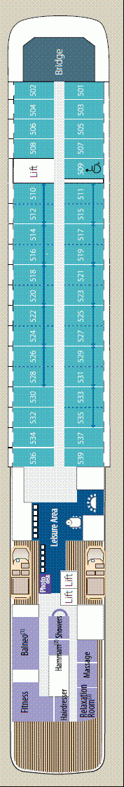 Deckplan Deck 5 – Austral