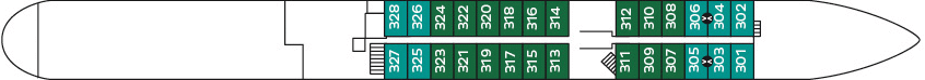 Deckplan Hauptdeck – Belvedere