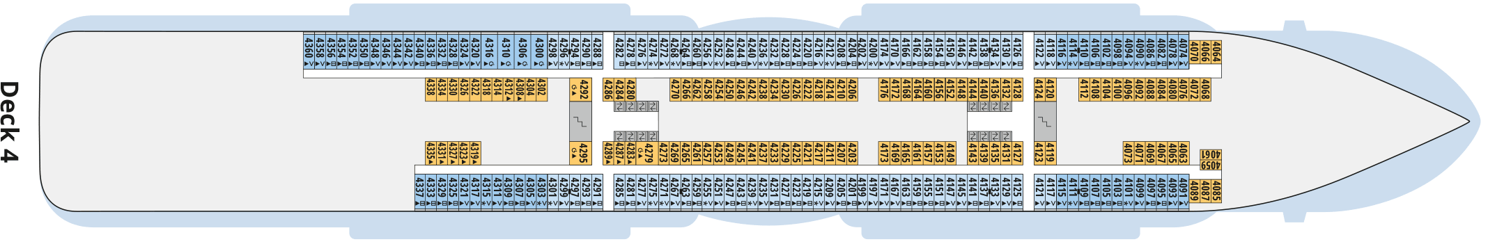 Deckplan Deck 04 – AIDAcosma