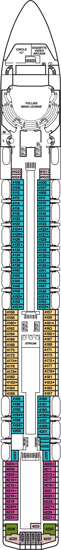 Deckplan Main Deck – Carnival Legend