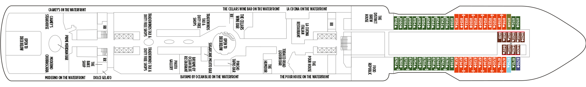 Deckplan Deck 08 – Norwegian Escape