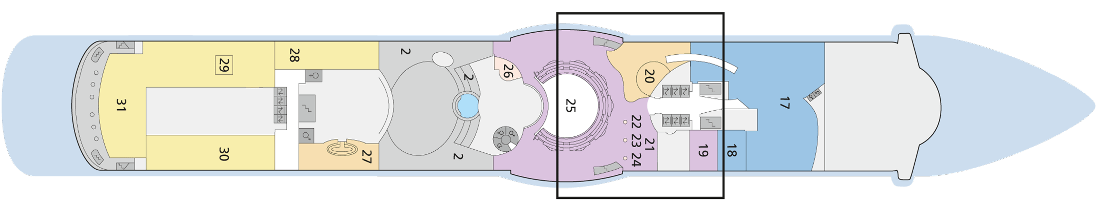 Deckplan Deck 11 – AIDAmar