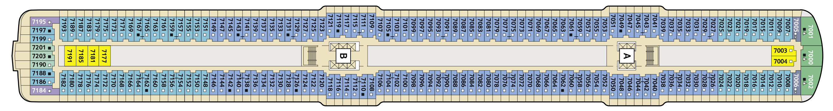 Deckplan Deck 7 Hanse – Mein Schiff 3