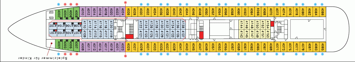 Deckplan Deck 4 Steuermanns-Deck – Deutschland