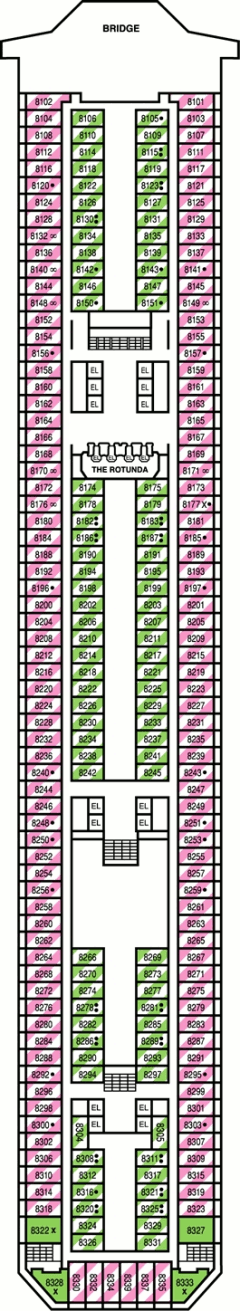 Deckplan Verandah Deck – Carnival Sunshine