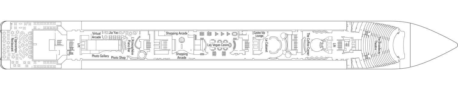 Deckplan Deck 6 - Puccini – MSC Lirica