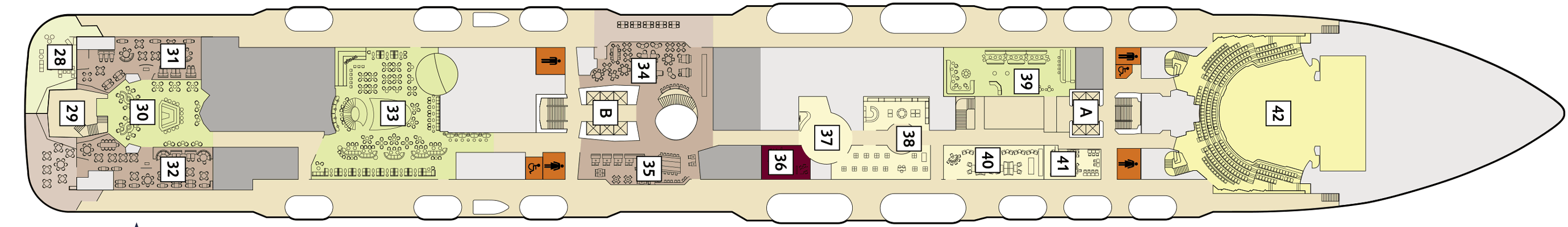 Deckplan Deck 5 Pier – Mein Schiff 3