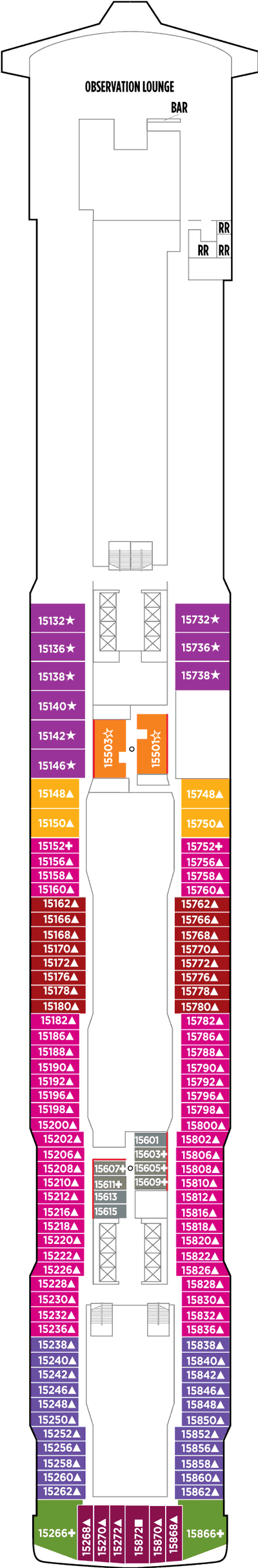 Deckplan Deck 15 – Norwegian Joy
