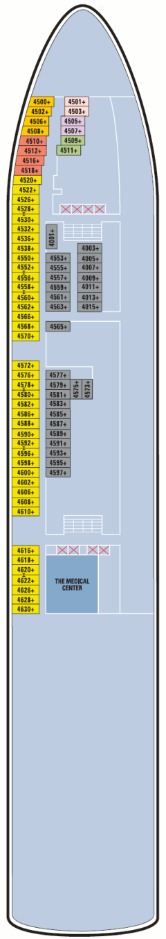 Deckplan Deck 4 – Norwegian Star