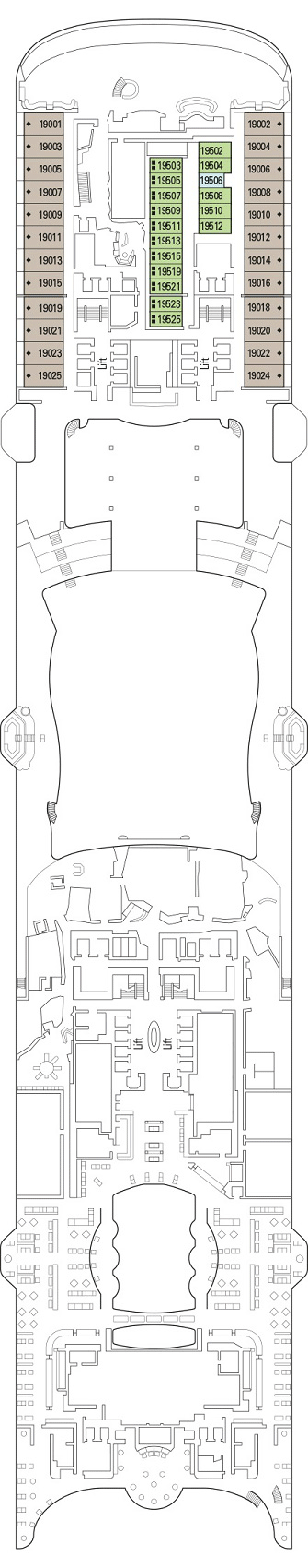 Deckplan Deck 19 - Paris – MSC World Europa
