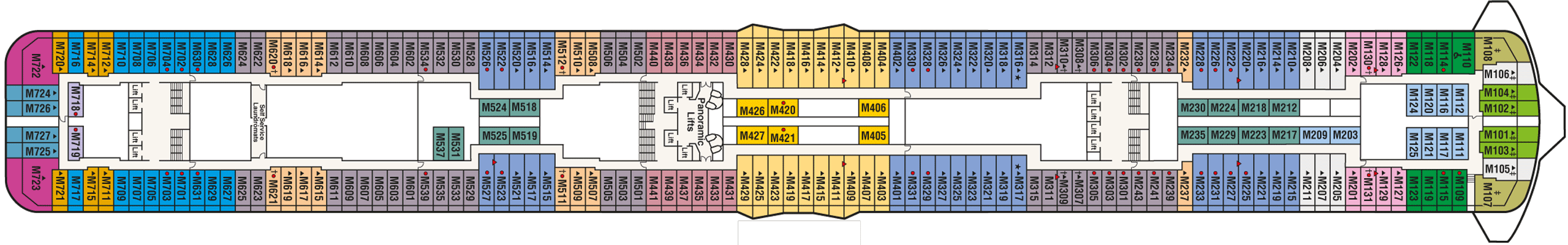 Deckplan Deck 15 Marina – Royal Princess