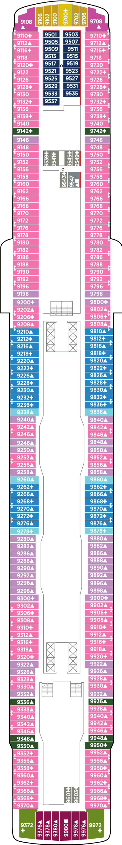 Deckplan Deck 9 – Norwegian Joy