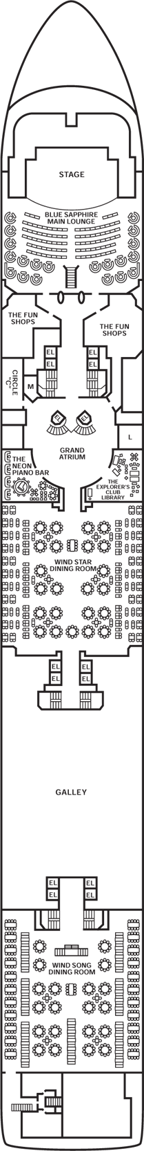 Deckplan Atlantic Deck – Carnival Ecstasy