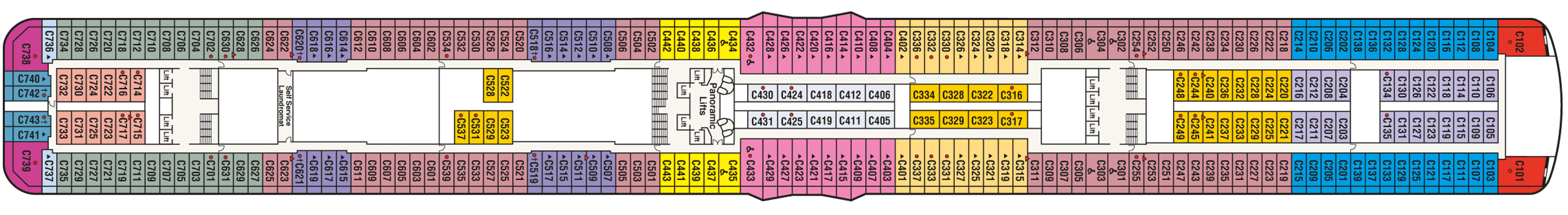 Deckplan Deck 10 Caribe – Sky Princess