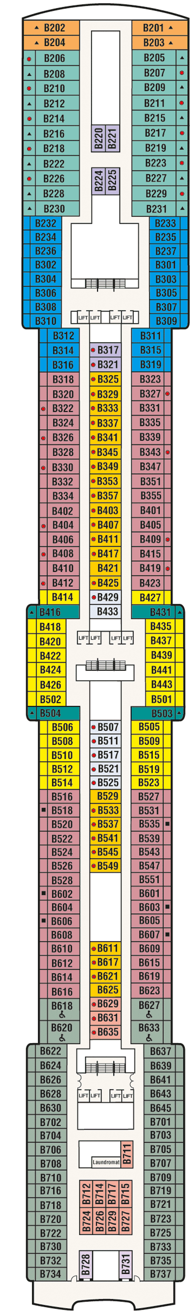 Deckplan Deck 11 - Baja – Coral Princess