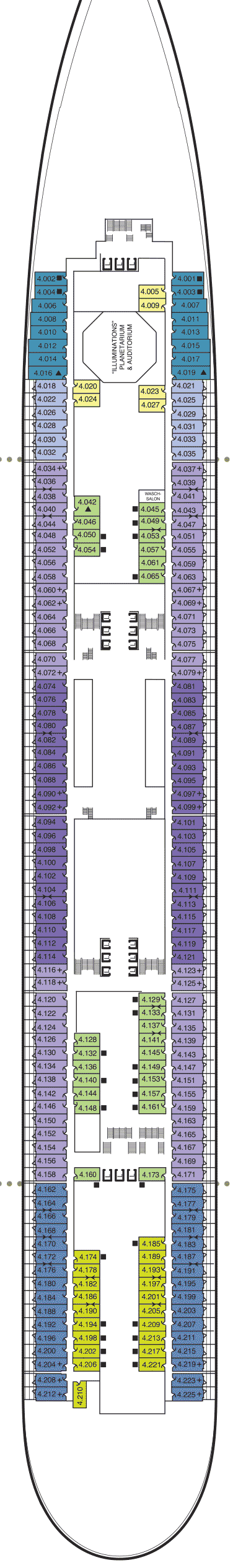 Deckplan Deck 4 – Queen Mary 2