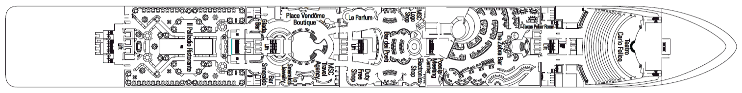 Deckplan Dante – MSC Poesia