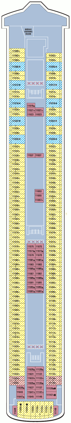Deckplan Deck 11 – Norwegian Pearl