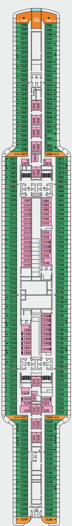 Deckplan 13 Cozumel – MSC Seascape