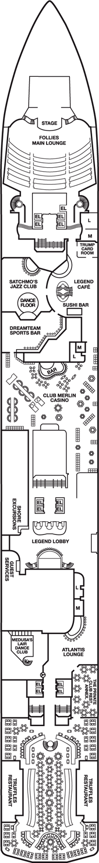 Deckplan Promenade Deck – Carnival Legend